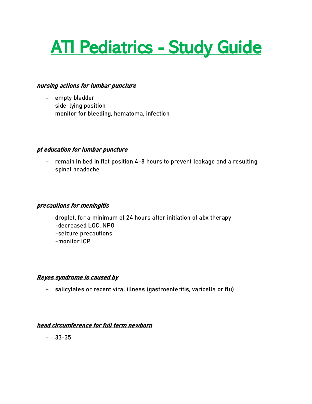 Preview image of ATI Pediatrics - Study Guide   document